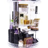Rotating  Makeup Organiser with Glass Storage Jars
